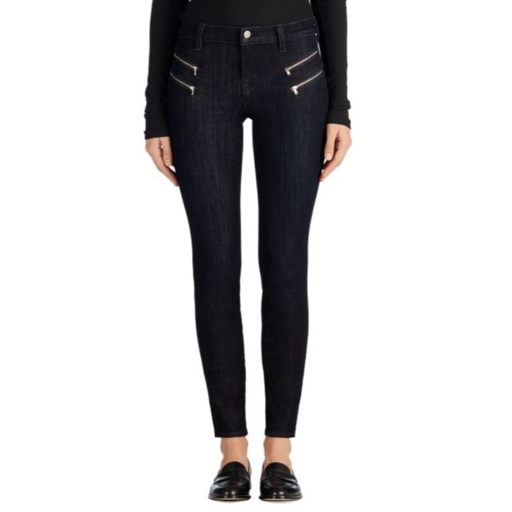 🎉2X HP🎉 J Brand Carina Zip Skinny Moto Jeans